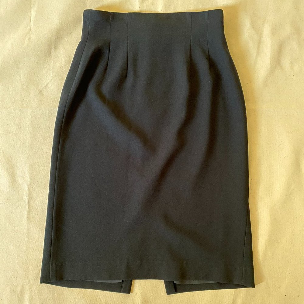 Ann Tijan for Kenar Flattering Vintage Pencil Skirt with Darts, Size 8 Petite